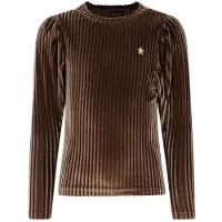 Like Flo Meisjes Tops & T-shirts Esmay Flo Velvet Top - Bruin - Maat 158/164