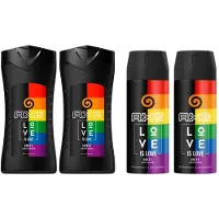 Axe Love is Love Unite - SET - Douchegel 2 x 250 ml & Deo Spray 2 x 150 ml