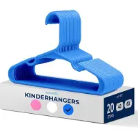 SereneLife Kinderhangers – 20-delige Set Kunststof Hangers voor Baby-, Peuter- & Newborn- Antislip & Ruimtebesparend - Blauw