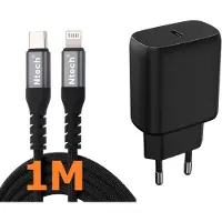 Ntech USB C Adapter / Oplader - Lader 25W Zwart Geschikt voor iPhone 14 / 14 Pro / 14 Max / 13 / 13 Pro / 13 Pro Max / 12 / 11 / Xr / Xs Max / 8 / 8 Plus / Pro - Oplader / Snellader