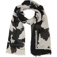 Comma Sjaal crème / nachtblauw