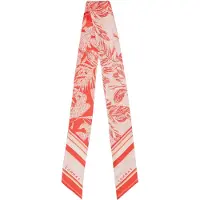 Comma Sjaal oranje / wit