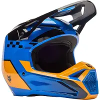 FOX V1 Collect Blauw Oranje Crosshelm Maat S