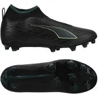 Puma Ultra 6 Match + Laceless FG/AG Eclipse - Zwart/Groen/Green Terrain Kids
