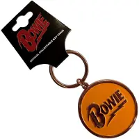 David Bowie - Circle Logo Sleutelhanger - Geel/Bruin