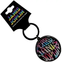 Rock Off Janis Joplin - Pearl Emblem Colour Sleutelhanger - Zwart/Multicolours