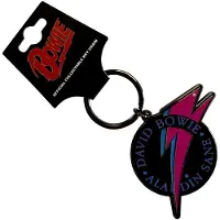 David Bowie - Aladdin Sane Sleutelhanger - Zwart