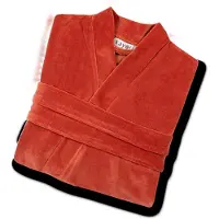 Kayori Mori Badjas - Unisex - Biologisch Katoen - Oranje - S - Kort