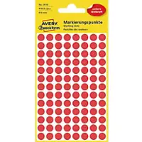 Avery Markeringspunten Ø 8 mm, rood 3010 - 8 stuks
