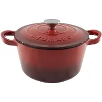 Tomado Braadpan | | Ø 28 x 11 cm (6 liter, Gietijzer, Rood)