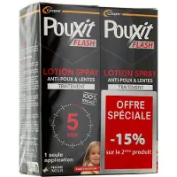 Pouxit Flash Anti-Luizen en Neten Spray Pak van 2 x 150 ml Speciale Aanbieding