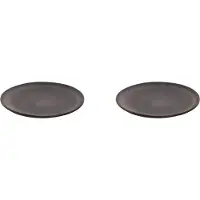 Palmer - Houston - Bord - 2 stuks - ø 22 cm - Zwart/Grijs - Stoneware - Bordenset