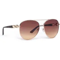 GUESS Aviator Shiny Pale Gold Brown Gradient GU00158 voor dames