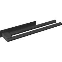 vidaXL Handdoekenrek Zwart 40 x 9 x 4 cm Roestvrij staal