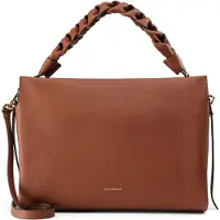 Coccinelle Handtas 'Boheme Grana Double Shoulder Bag' cognac