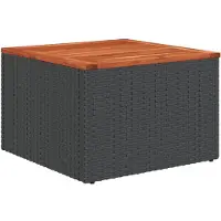 vidaXL 8-delige tuinbankset met kussens, zwart polyrotan