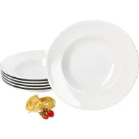MamboCat 6-delig set BIANCO pastasoorten Ø30cm wit van porselein - 04249#001