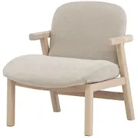 Svea - Nakamura fauteuil - rubberhout en stof - beige
