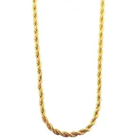 Akzent - koord - ketting - RVS - IP-plated - goud - Ø3mm / 45 cm.