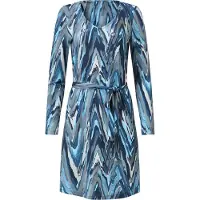 Smashed Lemon Damesgetailleerd zig zag geprint jurk |