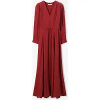 Sissy-Boy Rode Maxi Jurk Met Pofmouwen | Maat: M