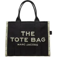 Marc Jacobs De grote boodschappentas in zwart canvas