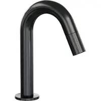 Brauer stripe opbouw fonteinkraan met gebogen uitloop gunmetal geborsteld pvd