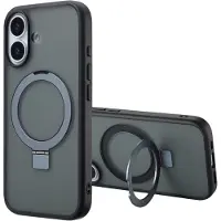 Accezz Ring Stand Backcover met MagSafe voor de Apple iPhone 17 - Zwart
