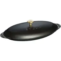 Staub Presentatiebord 31 cm - zwart 0,7 l