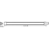 Osram HOMELIGHTING OFFICE LINE CURVE SUSPENDED 1.1M 41W 840 LED-plafondlamp Wit 41.00 W 230 V (b x h x d) 78.60 x 55.05 x 1115.58 mm 1 stuk(s)