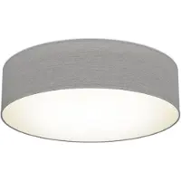 B.K.Licht Plafondlamp met stoffen kap, textiel, woonkamer, slaapkamer, taupe, 2xE27