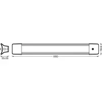 Osram Hanglamp OFFICE LINE, wit / opaal, Werkkamer / Kantoor, Kunststof