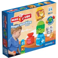 Geomag MagiCube Stacking Safari Recycled - Magnetische Stapelblokken - 10-delig - Vanaf 2 jaar