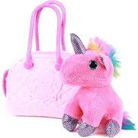 Toi-Toys Toi Toys Pluche eenhoorn in handtas (1 stuk) assorti