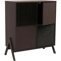 MCW Commode -O40, kast, dressoir, highboard met deuren, opbergvakken, MDF, metaal, melamine, 94x79x40 cm ~ walnootlook