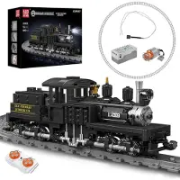 Mould King 12032 – Shay stoomlocomotief trein