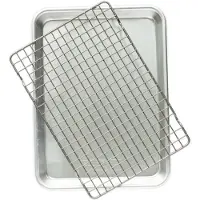 Nordic Ware Naturals quarter sheet bakplaat met rooster Zilverkleurig