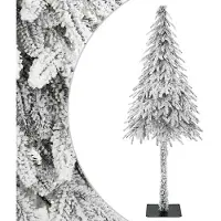 vidaXL Kunstkerstboom Wit 58 x 58 x 120 cm Kunststof en metaal