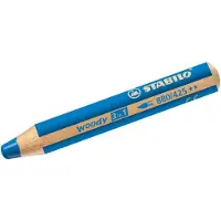 Stabilo Woody 3 in 1 - Multitalent Potlood - Middel Blauw - Doos Met 5 Stuks