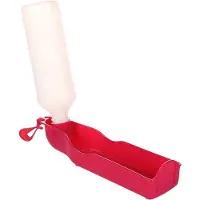 Flamingo waterfles/drinkfles voor honden - fushia - met haak - 500 ml