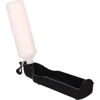 Flamingo waterfles/drinkfles voor honden 500 ml - zwart - met haak