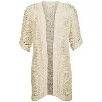 MADELEINE Gebreid vest parelwit