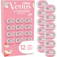 Gillette venus - ComfortGlide Spa Breeze scheermesjes - Roze/Wit - 12 stuks