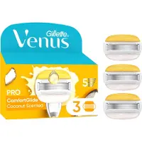 Venus - Pro ComfortGlide Coconut Olay scheermesjes - Geel/Wit - 3 stuks