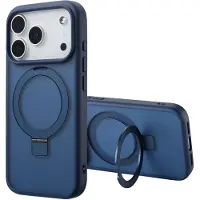 Accezz Ring Stand Backcover met MagSafe voor de Apple iPhone 17 Pro - Blauw