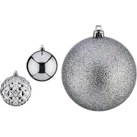 Krist+ Kerstballen Ø 8 cm 3 Stuks Ziverachtig PVC
