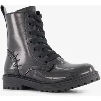 Blue Box meisjes veterboots met glitters zwart maat 29