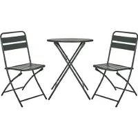 House Doctor Helo caféset met 2 stoelen Groen
