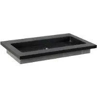 Forzalaqua Nova wastafel 60x50cm met kraangat graniet gezoet