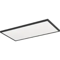 Eglo Badkamer plafondlamp Rovito vierkant - zwart - 57x30cm
